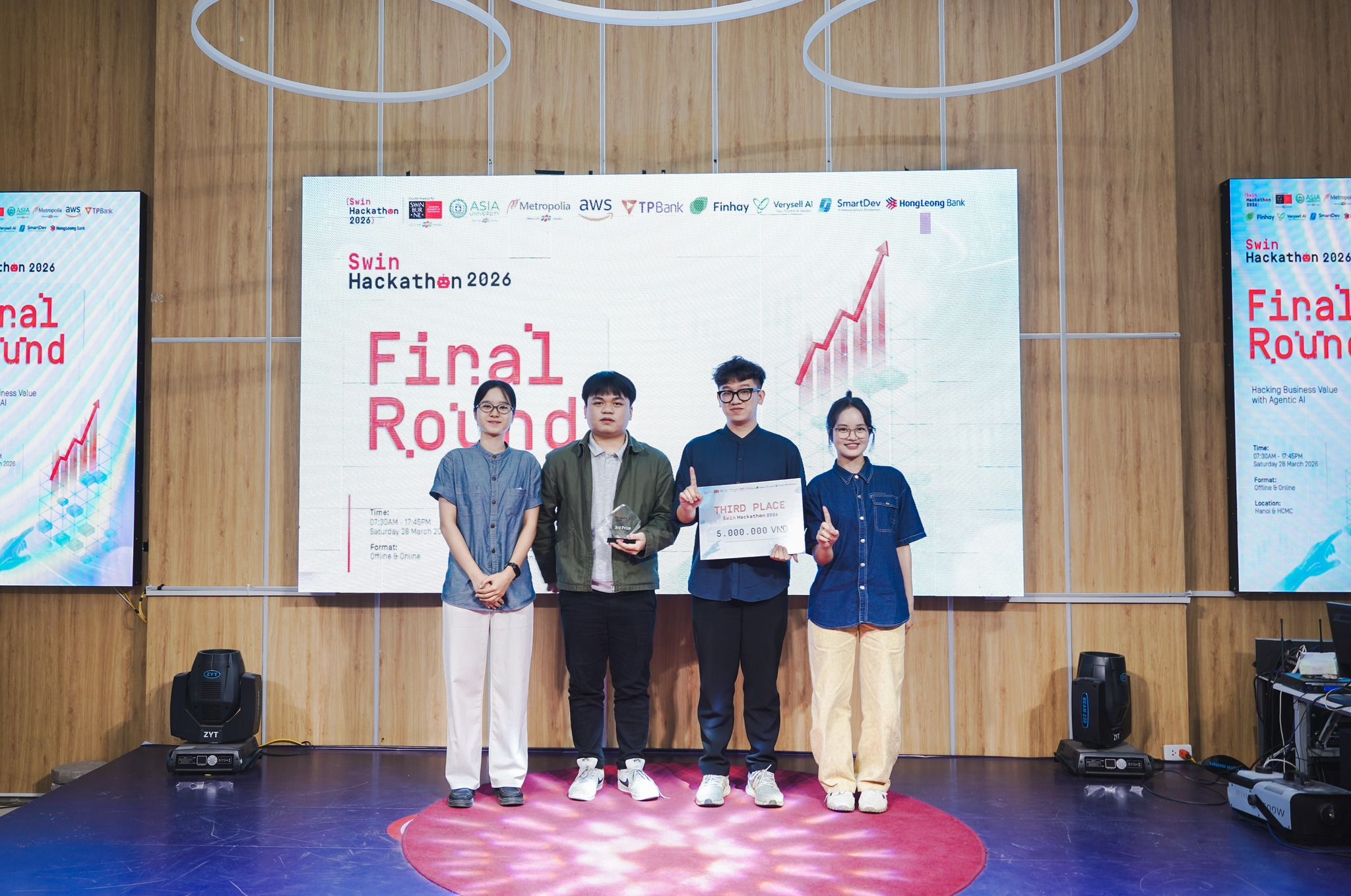 Sinh viên FINTECH ghi dấu ấn tại chung kết SWIN HACKATHON 2026
